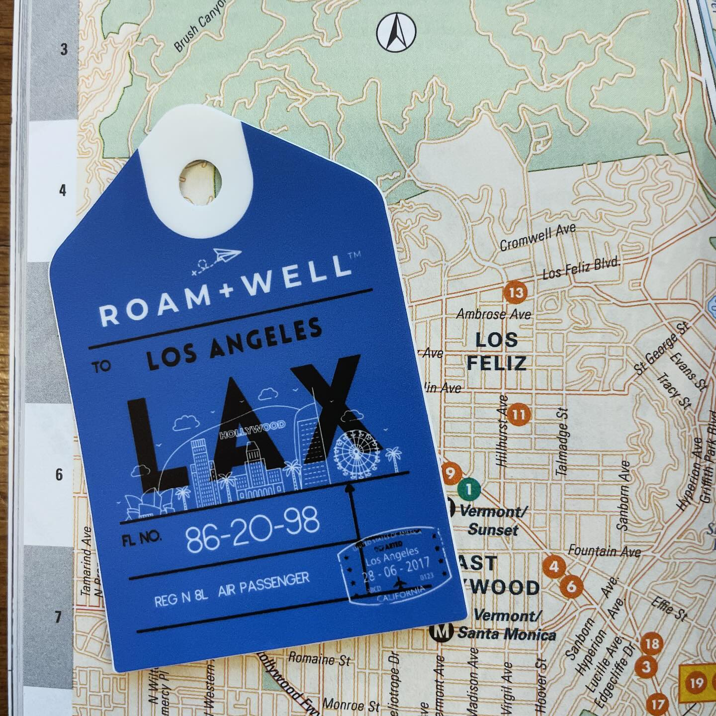 Luggage Tag Sticker: Los Angeles